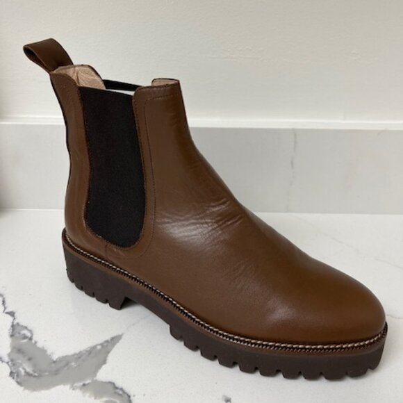 Patricia Green Chelsea Lug Sole Bootie Chocolate Brown Size 8 - Picture 3 of 8